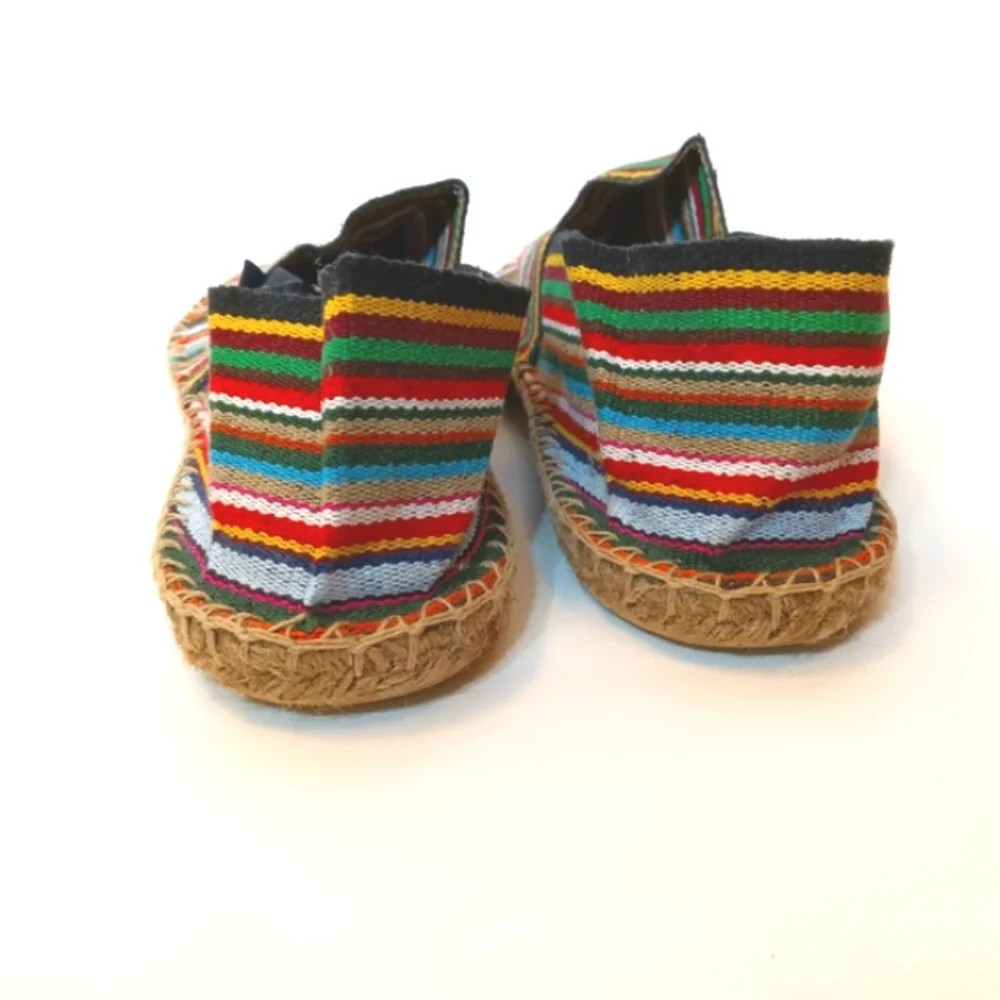 NWOT Ropey Soles Cool Blues Striped  French Espadrilles